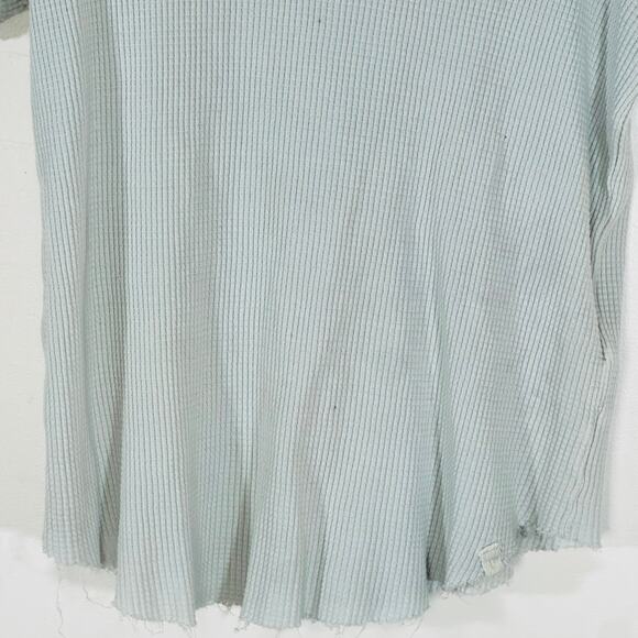 Free People We The Free waffle knit thermal t shirt womans Womans Large - Picture 2 of 12